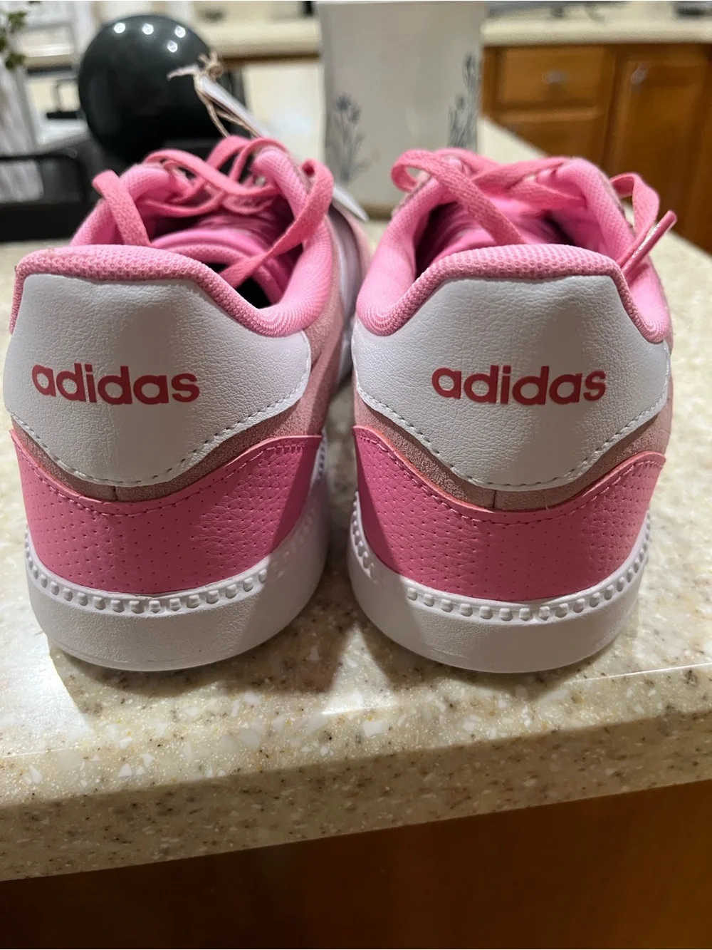 Adidas Women's Pink Suede Low-Top Sneakers 8